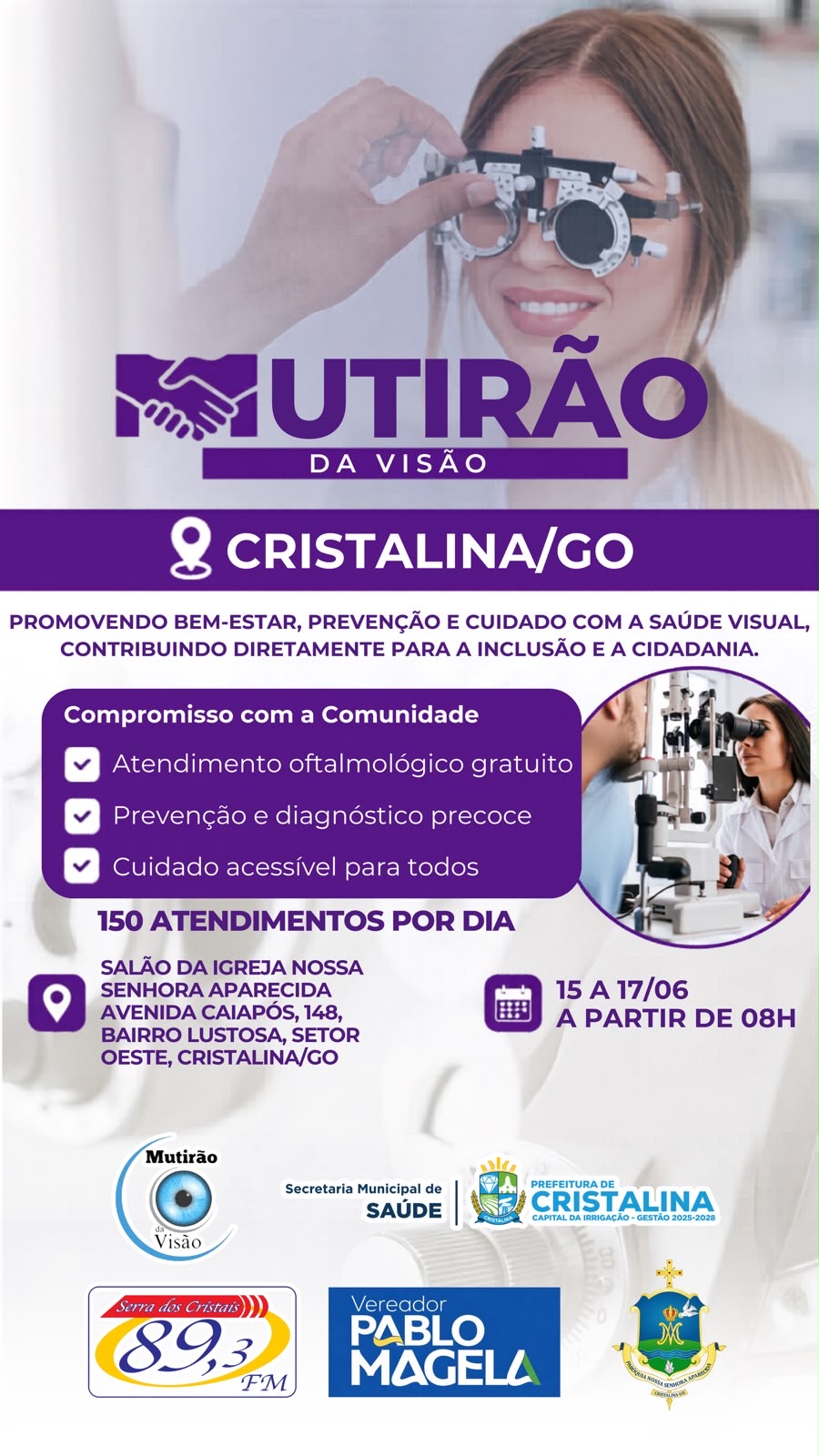 Mutirão da Visão chega a Cristalina