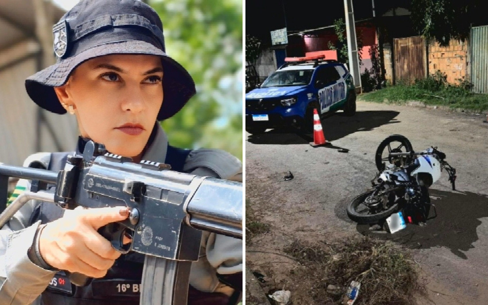 PM é atropelada por motociclista durante abordagem e está em estado grave