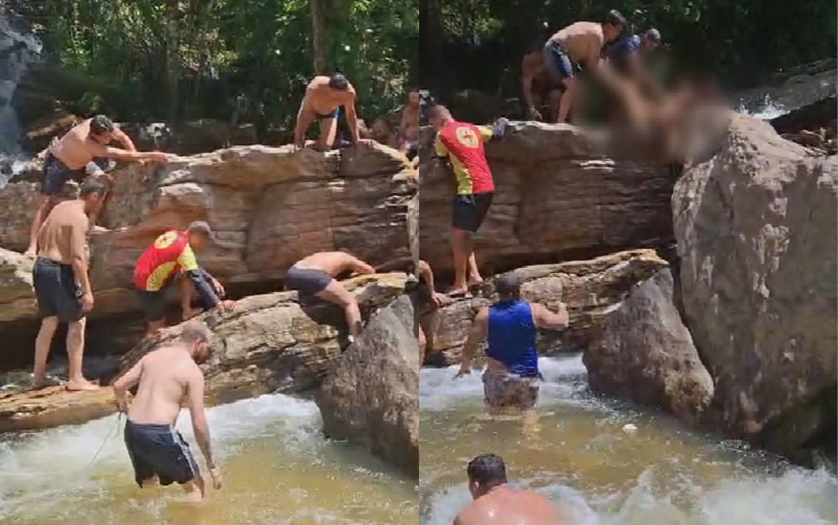 Criança morre após ficar com pé preso em cachoeira e se afogar, diz hospital