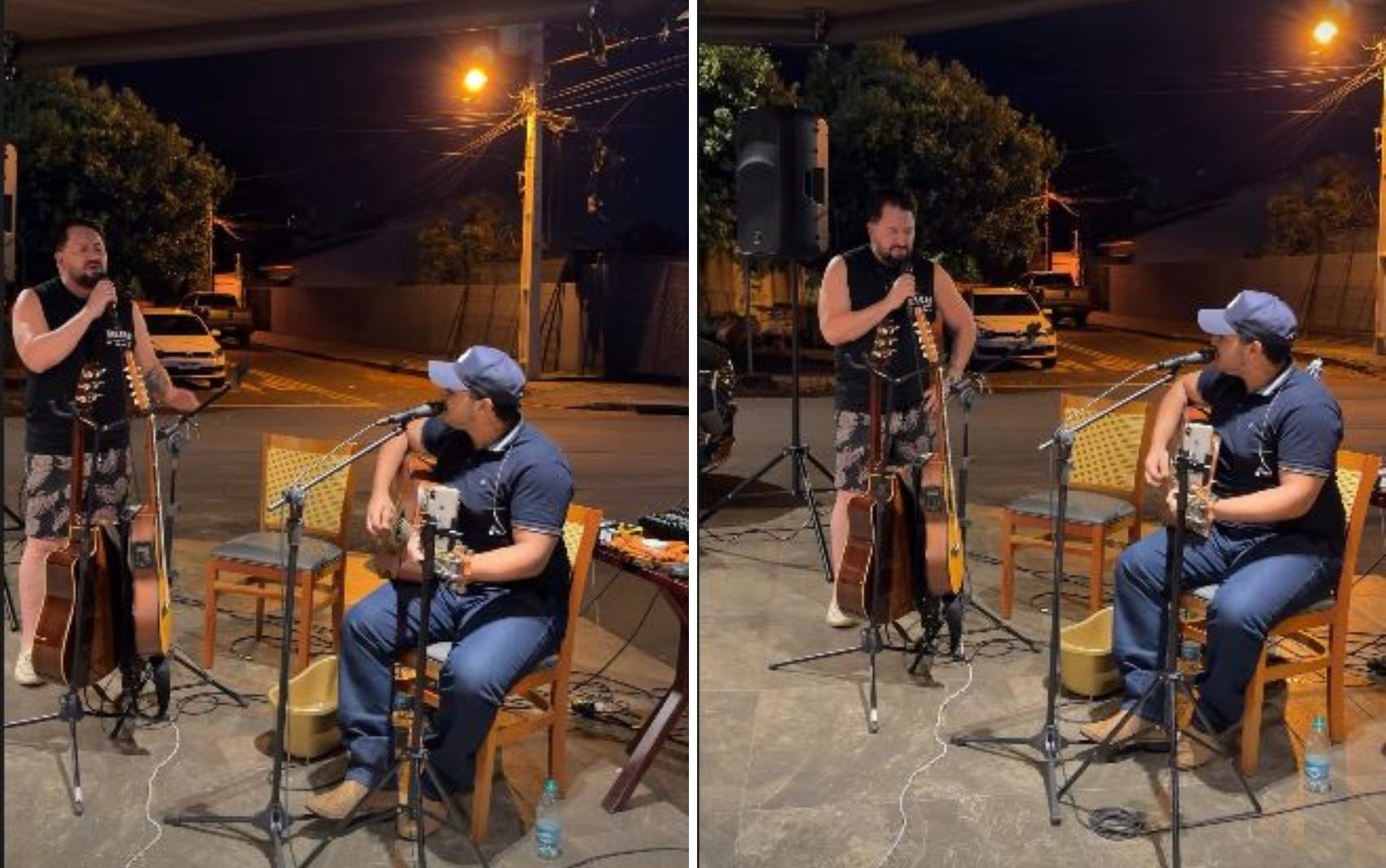 Marrone surpreende ao fazer dupla com cantor em bar de Rio Verde; vídeo