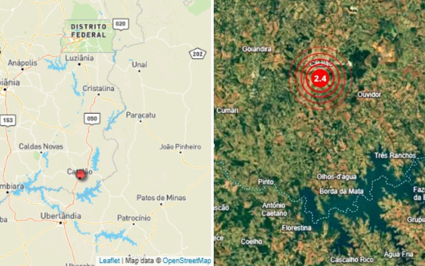 Tremor de terra é registrado em Catalão