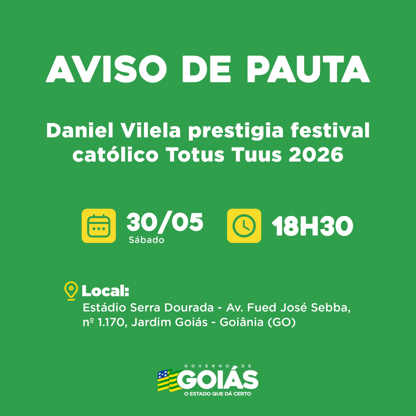 AVISO DE PAUTA