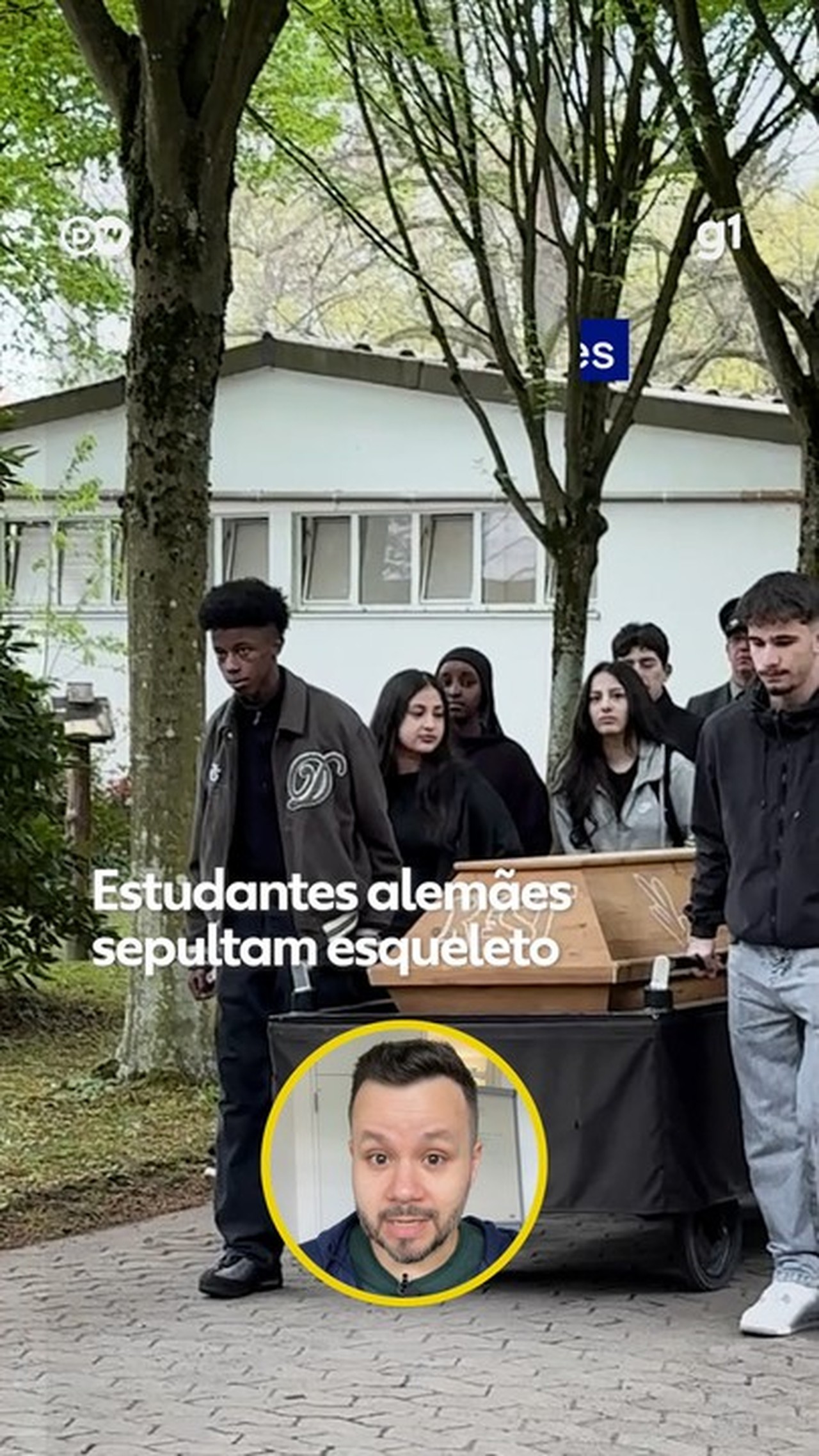 Estudantes alemães sepultam esqueleto usado em aulas após descobrirem que era de um humano