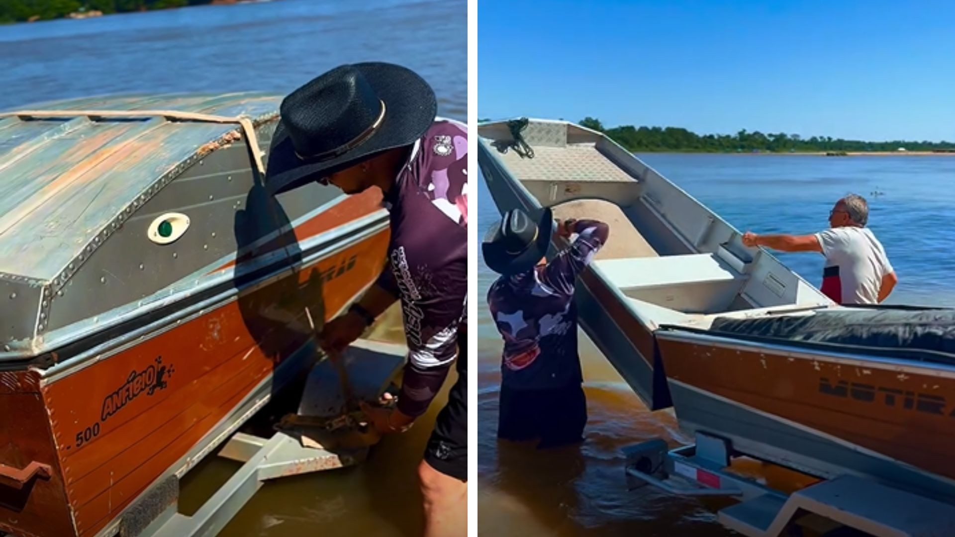 Canoa dobrável: cantor exibe modelo que pode ser desmontado